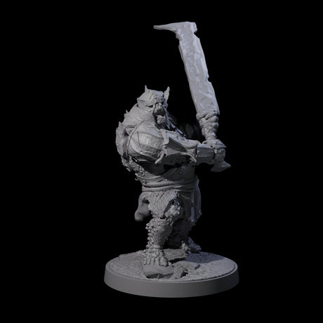 Dumb Spiky Ogre Warriors Miniature for Dungeons and Dragons, Pathfinder or other TTRPGs