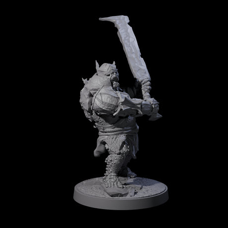 Dumb Spiky Ogre Warriors Miniature for Dungeons and Dragons, Pathfinder or other TTRPGs