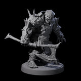 Dumb Spiky Ogre Warriors Miniature for Dungeons and Dragons, Pathfinder or other TTRPGs