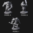 Dumb Spiky Ogre Warriors Miniature for Dungeons and Dragons, Pathfinder or other TTRPGs