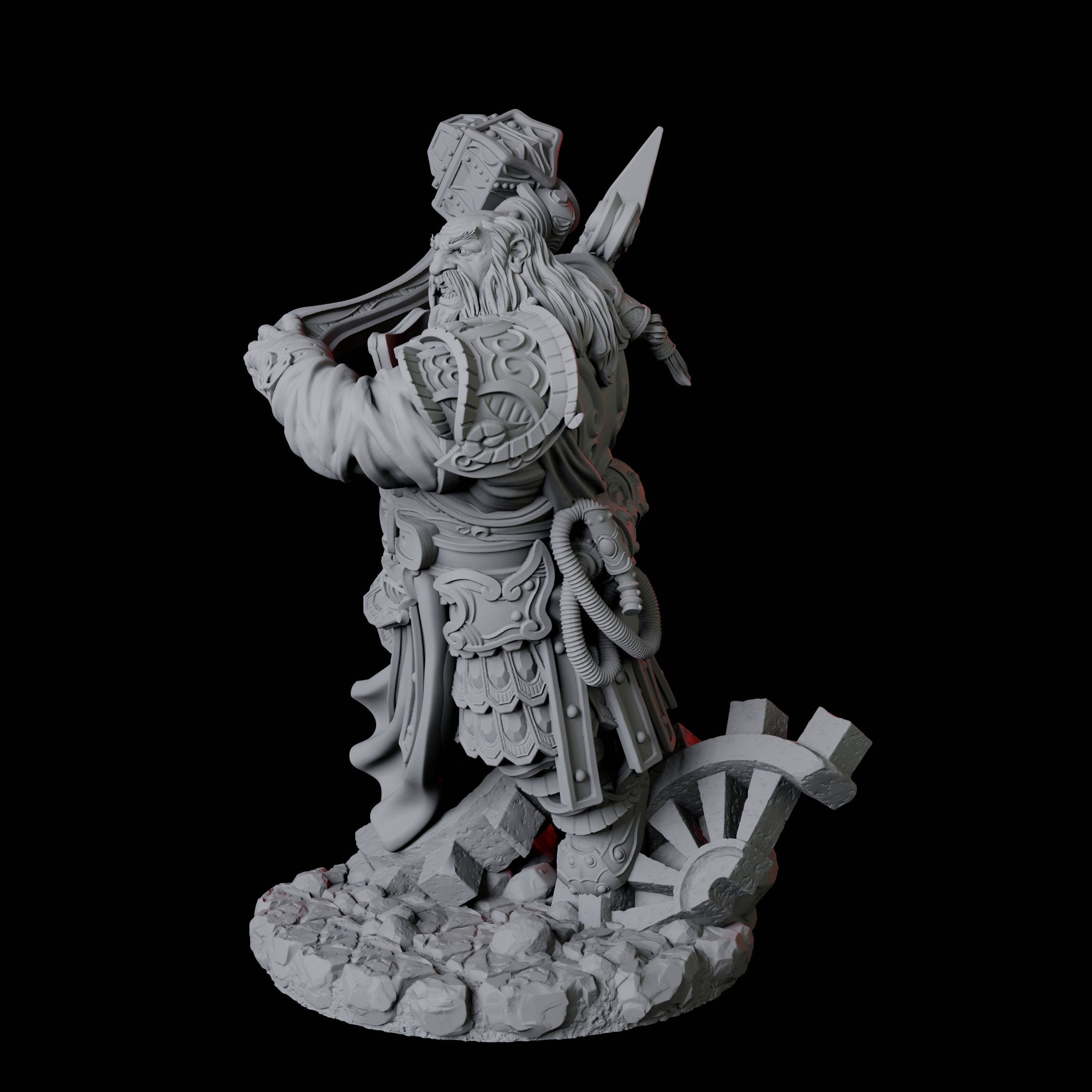 Dwarf Artificer Engineer B Miniature for Dungeons and Dragons, Pathfinder or other TTRPGs