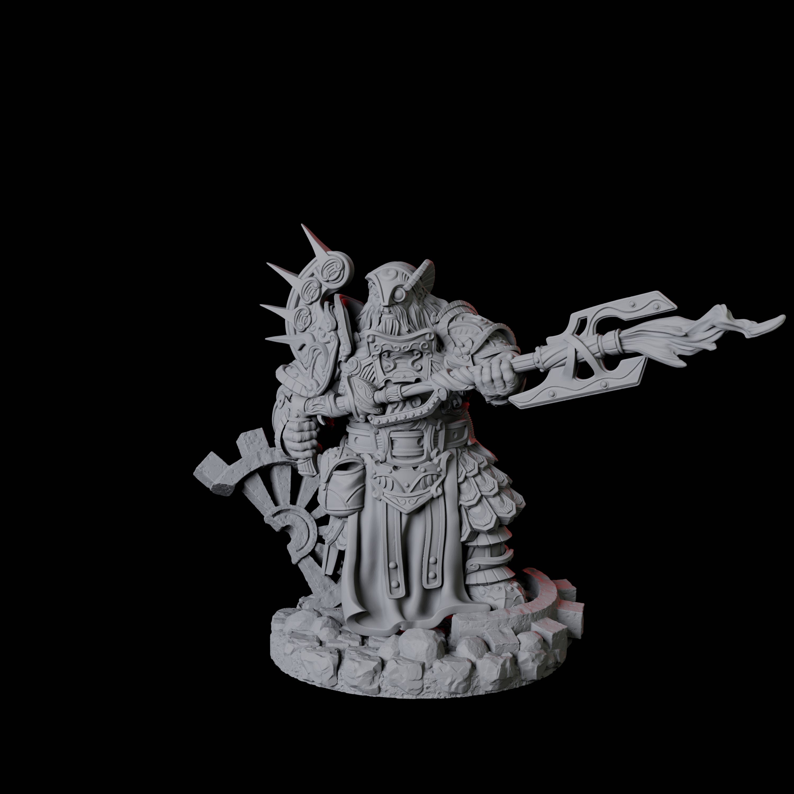 Dwarf Artificer Engineer C Miniature for Dungeons and Dragons, Pathfinder or other TTRPGs