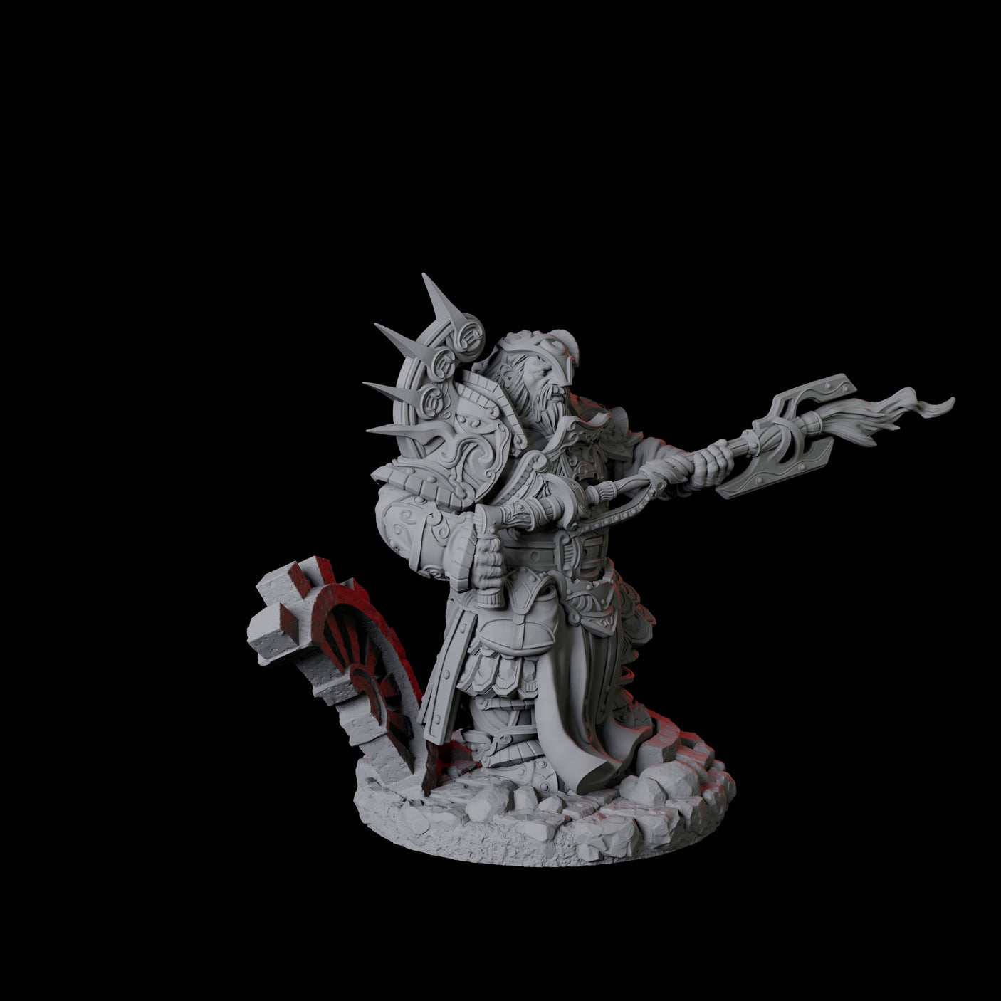 Dwarf Artificer Engineer C Miniature for Dungeons and Dragons, Pathfinder or other TTRPGs