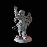 Dwarf Bard Pin-up Miniature for Dungeons and Dragons, Pathfinder or other TTRPGs
