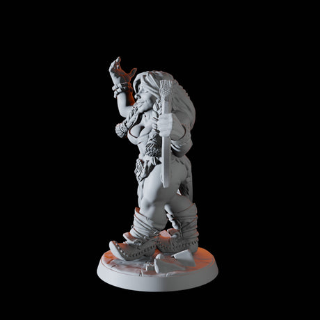 Dwarf Bard Pin-up Miniature for Dungeons and Dragons, Pathfinder or other TTRPGs