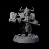 Dwarf Death Paladin B Miniature for Dungeons and Dragons, Pathfinder or other TTRPGs