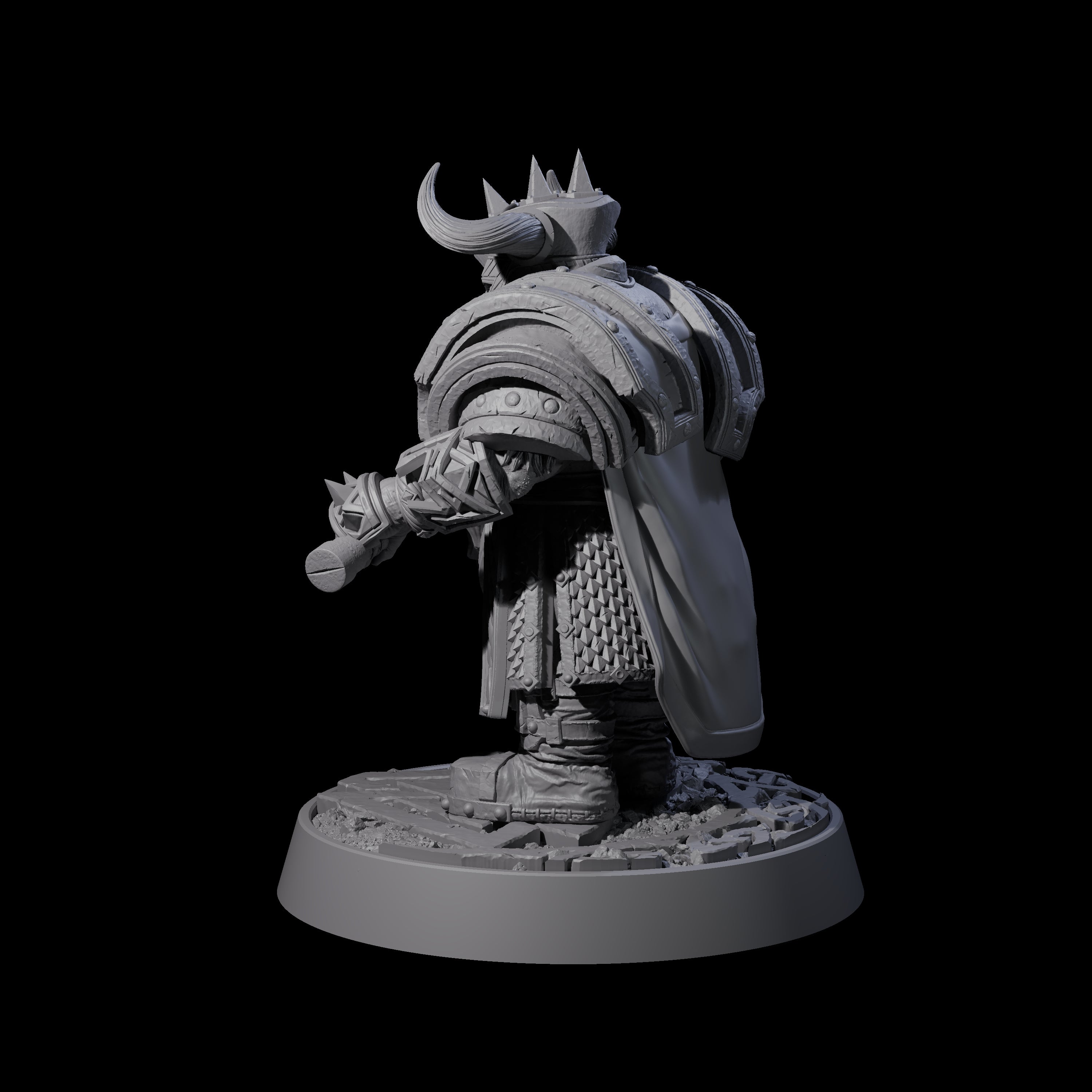 Dwarf Death Paladin B Miniature for Dungeons and Dragons, Pathfinder or other TTRPGs