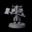 Dwarf Death Paladin B Miniature for Dungeons and Dragons, Pathfinder or other TTRPGs