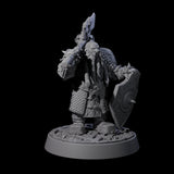 Dwarf Death Paladin C Miniature for Dungeons and Dragons, Pathfinder or other TTRPGs