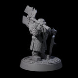 Dwarf Death Paladin C Miniature for Dungeons and Dragons, Pathfinder or other TTRPGs