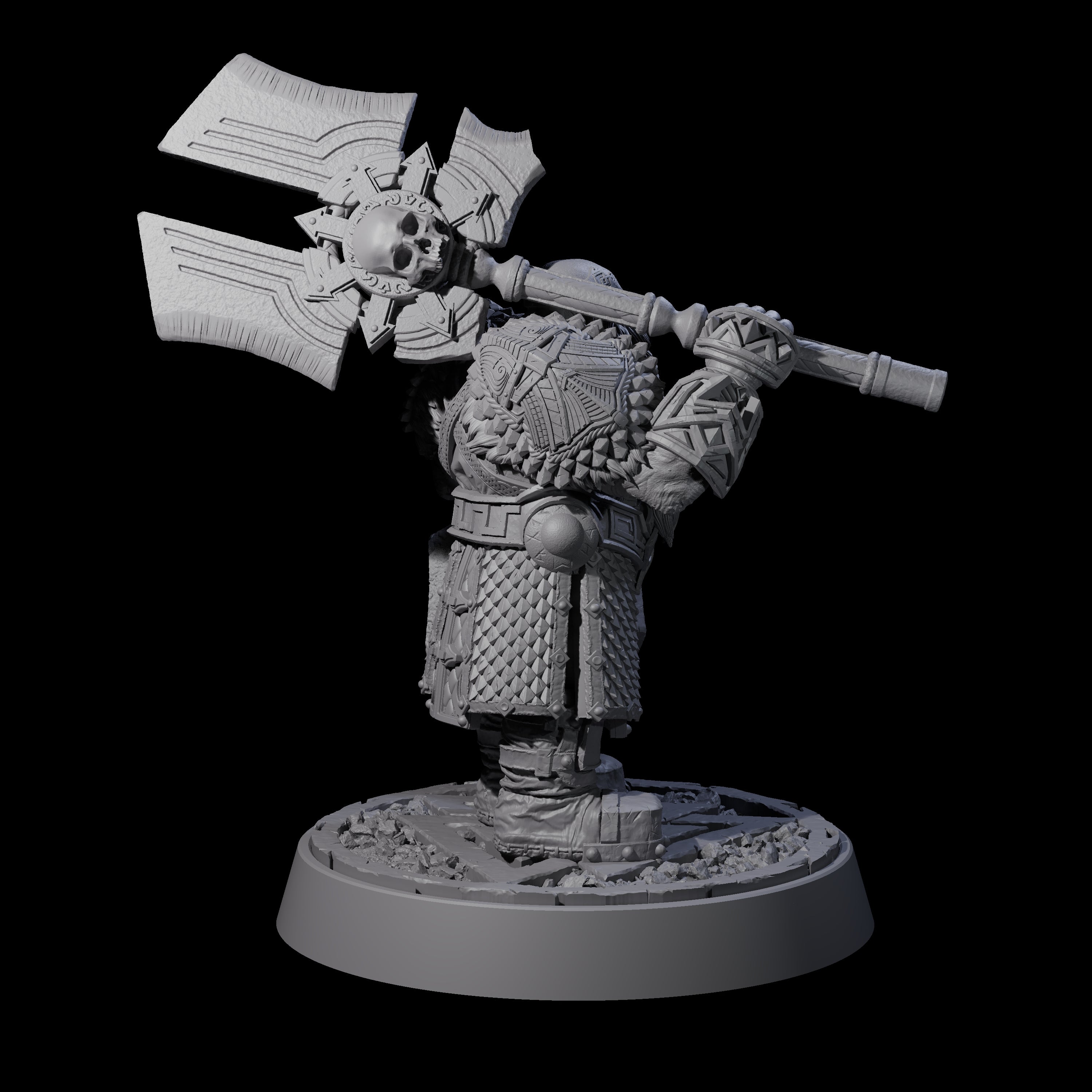 Dwarf Death Paladin C Miniature for Dungeons and Dragons, Pathfinder or other TTRPGs