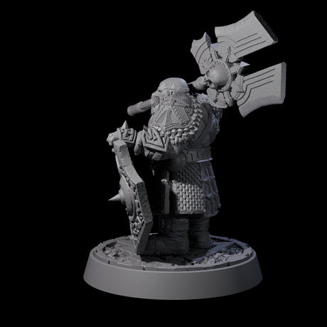 Dwarf Death Paladin C Miniature for Dungeons and Dragons, Pathfinder or other TTRPGs