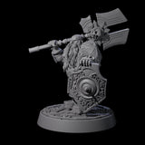 Dwarf Death Paladin C Miniature for Dungeons and Dragons, Pathfinder or other TTRPGs