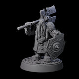 Dwarf Death Paladin C Miniature for Dungeons and Dragons, Pathfinder or other TTRPGs