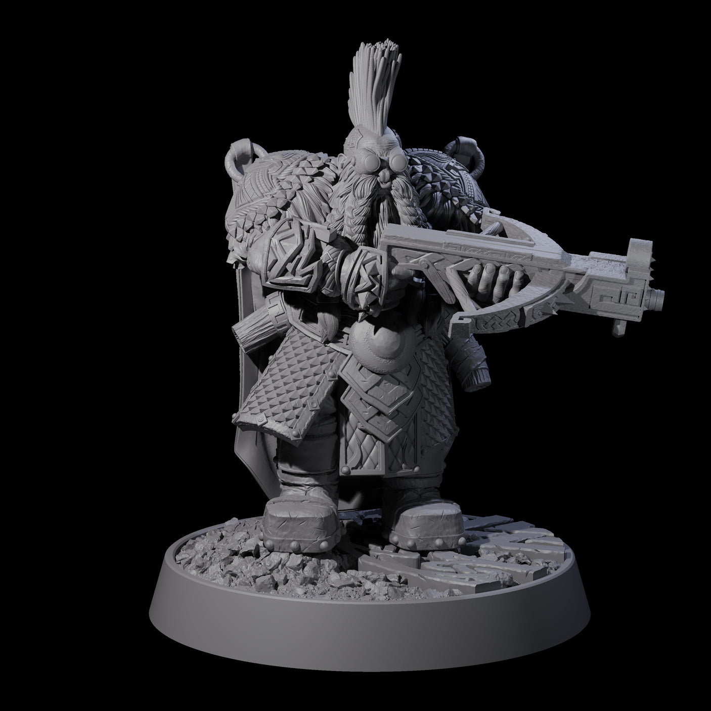 Dwarf Death Paladin D Miniature for Dungeons and Dragons, Pathfinder or other TTRPGs