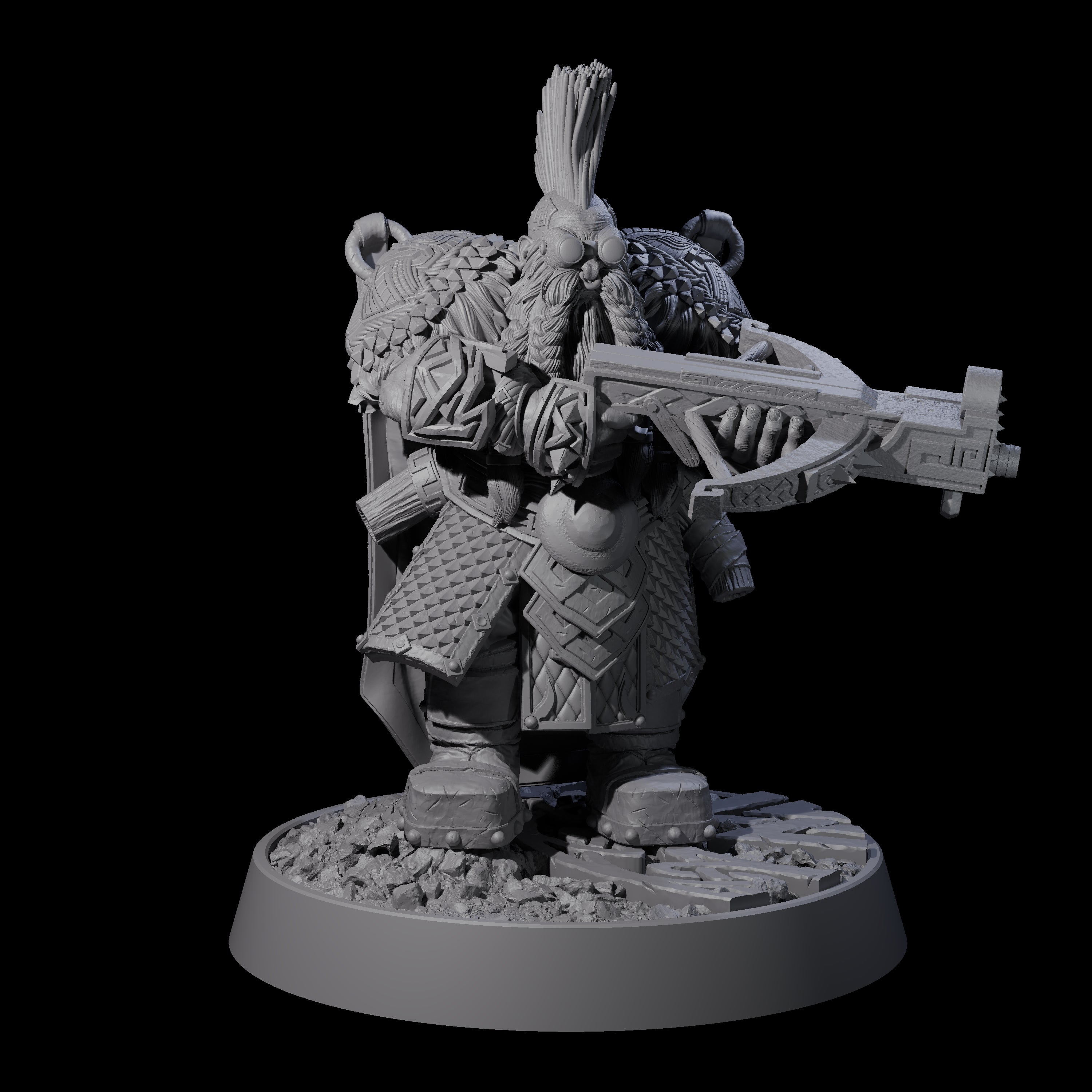 Dwarf Death Paladin D Miniature for Dungeons and Dragons, Pathfinder or other TTRPGs