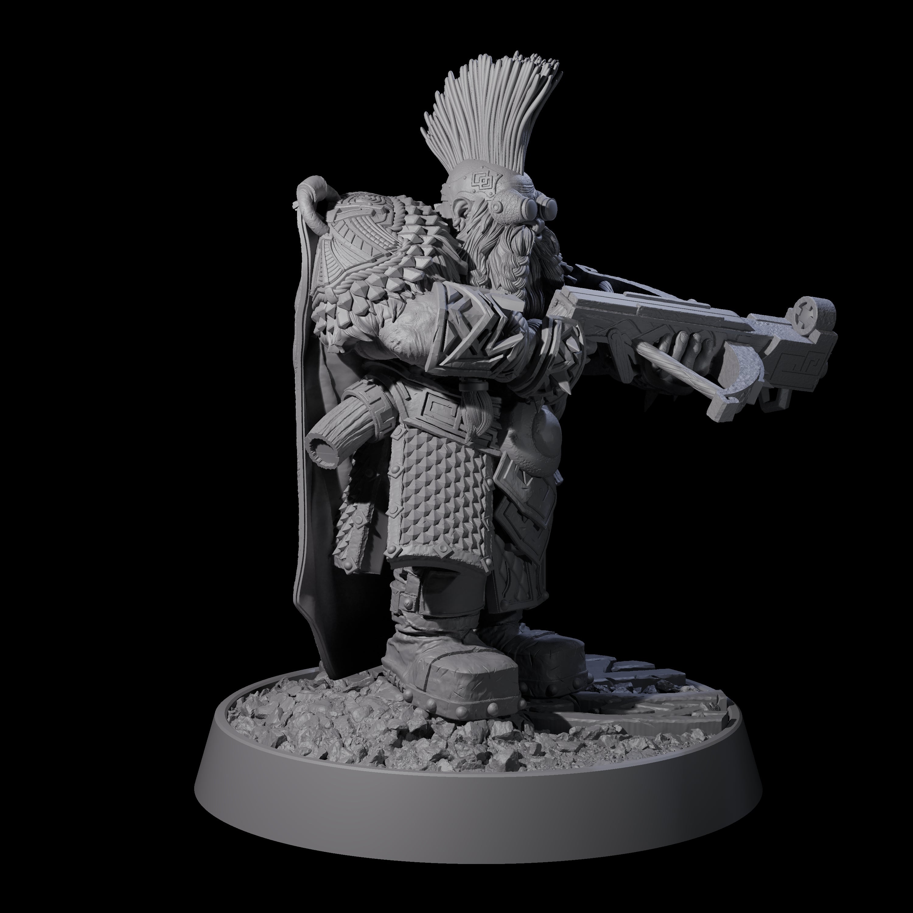 Dwarf Death Paladin D Miniature for Dungeons and Dragons, Pathfinder or other TTRPGs