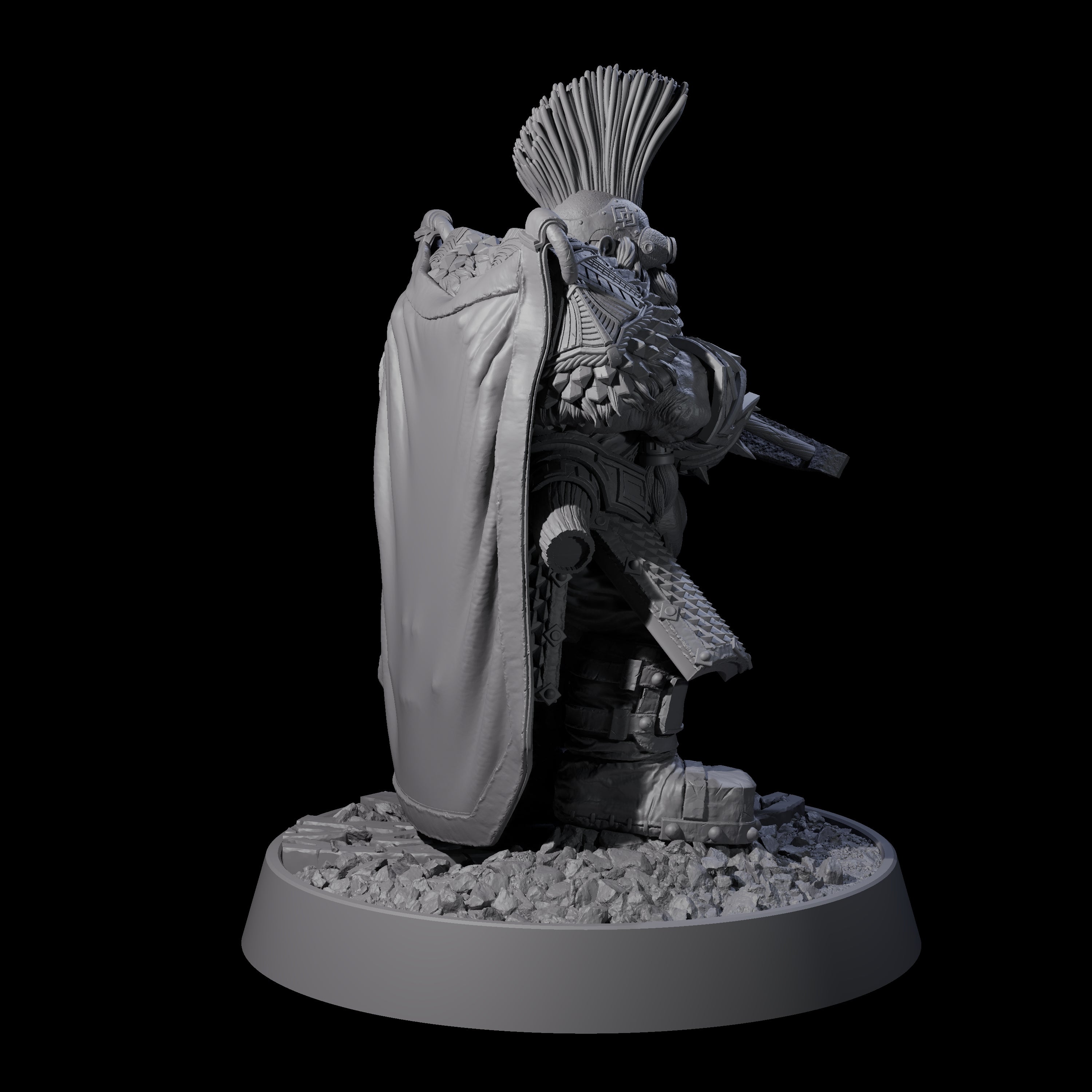 Dwarf Death Paladin D Miniature for Dungeons and Dragons, Pathfinder or other TTRPGs