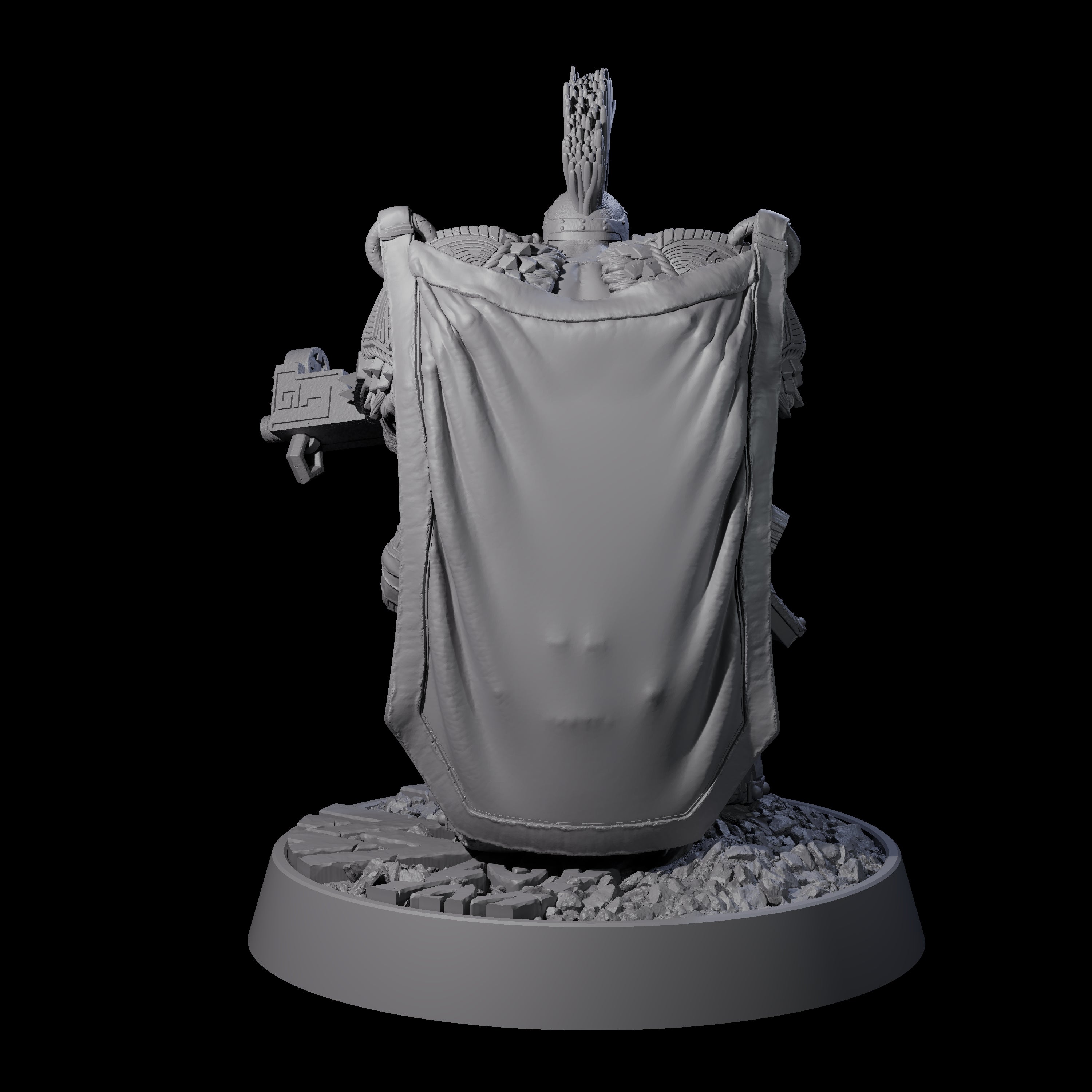 Dwarf Death Paladin D Miniature for Dungeons and Dragons, Pathfinder or other TTRPGs
