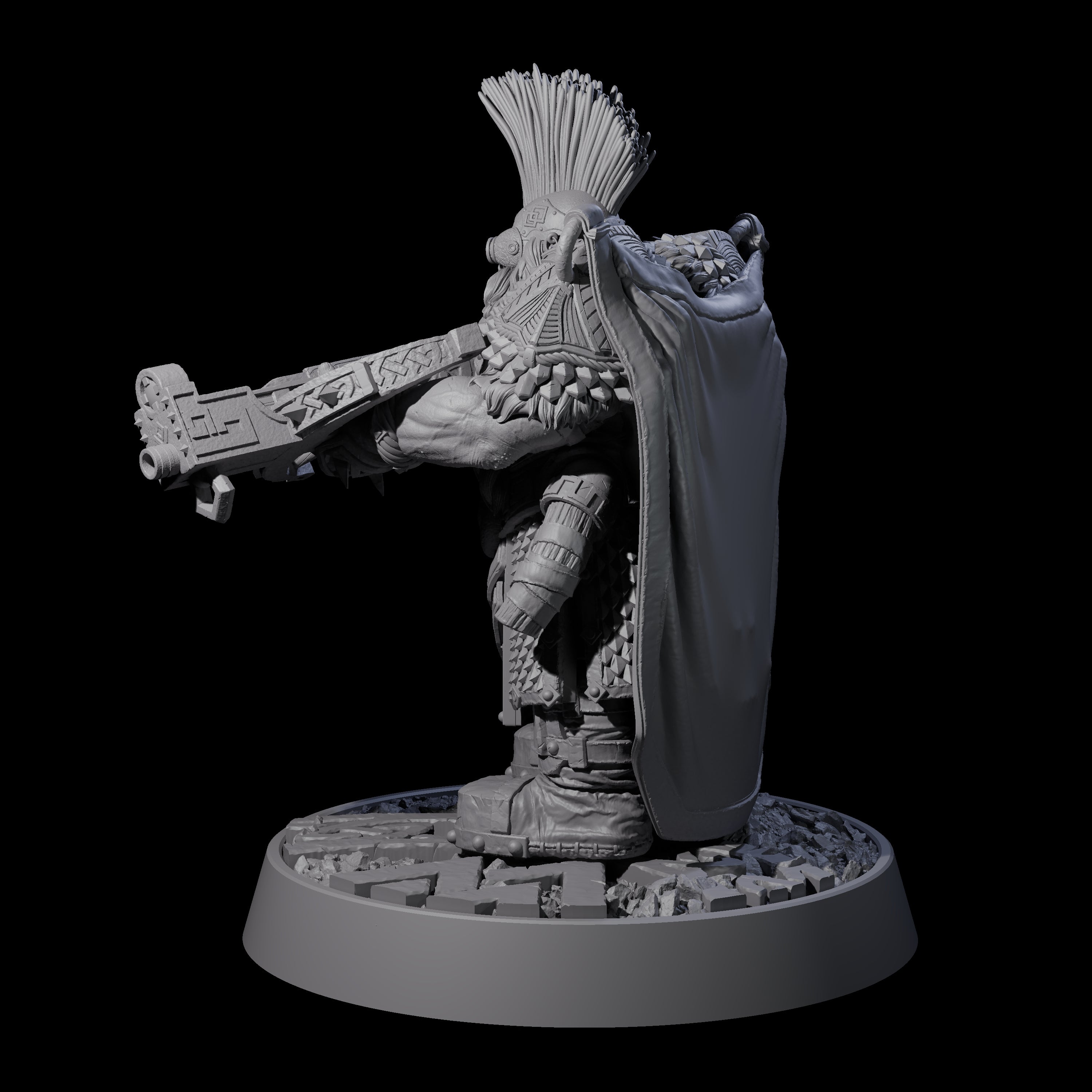 Dwarf Death Paladin D Miniature for Dungeons and Dragons, Pathfinder or other TTRPGs