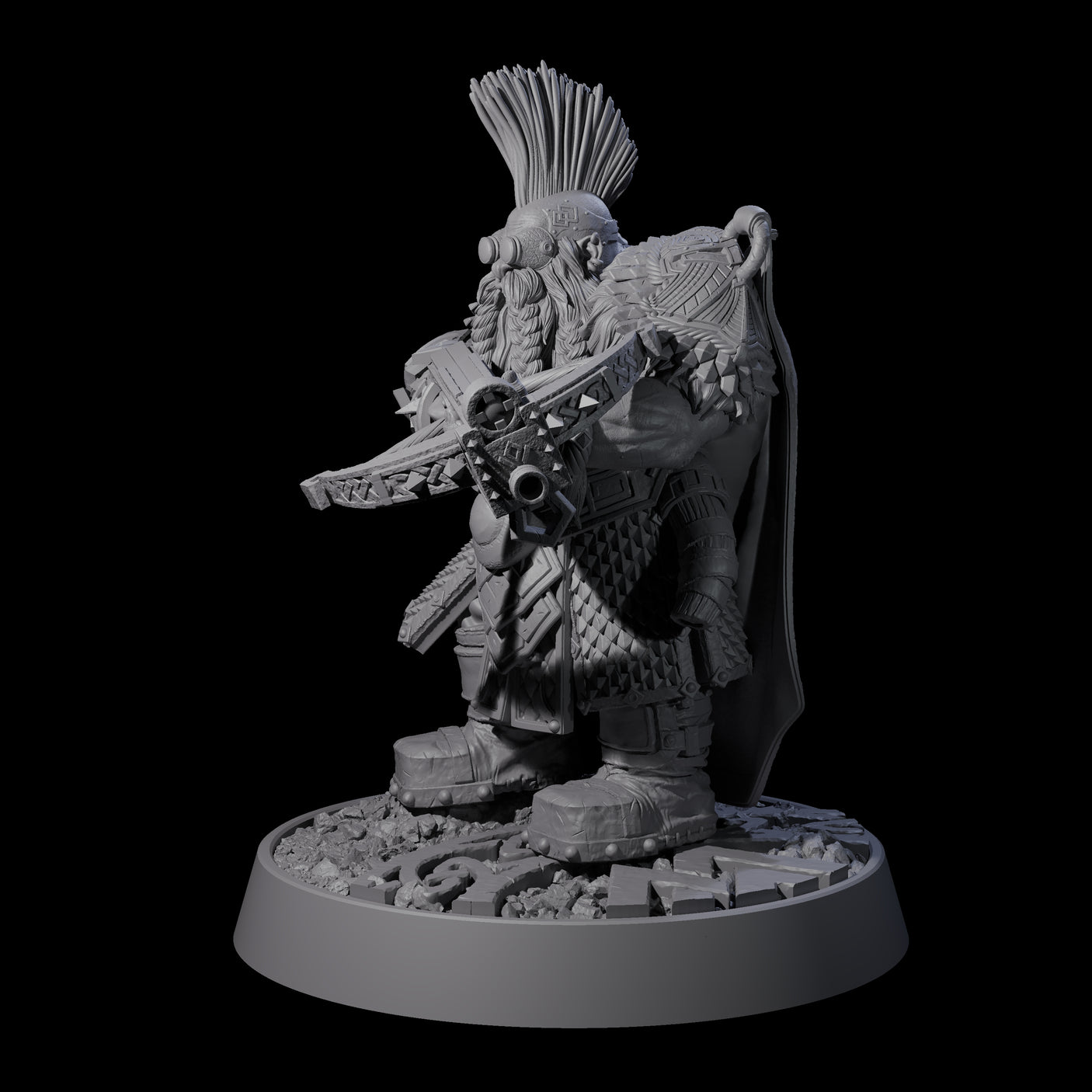 Dwarf Death Paladin D Miniature for Dungeons and Dragons, Pathfinder or other TTRPGs