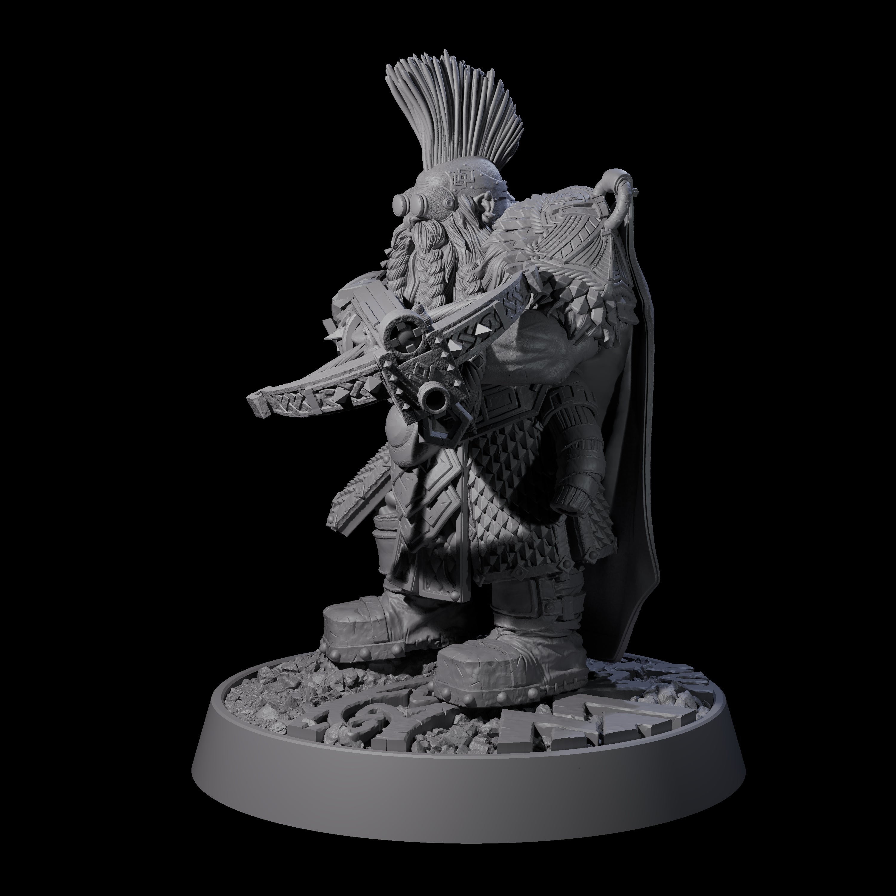 Dwarf Death Paladin D Miniature for Dungeons and Dragons, Pathfinder or other TTRPGs