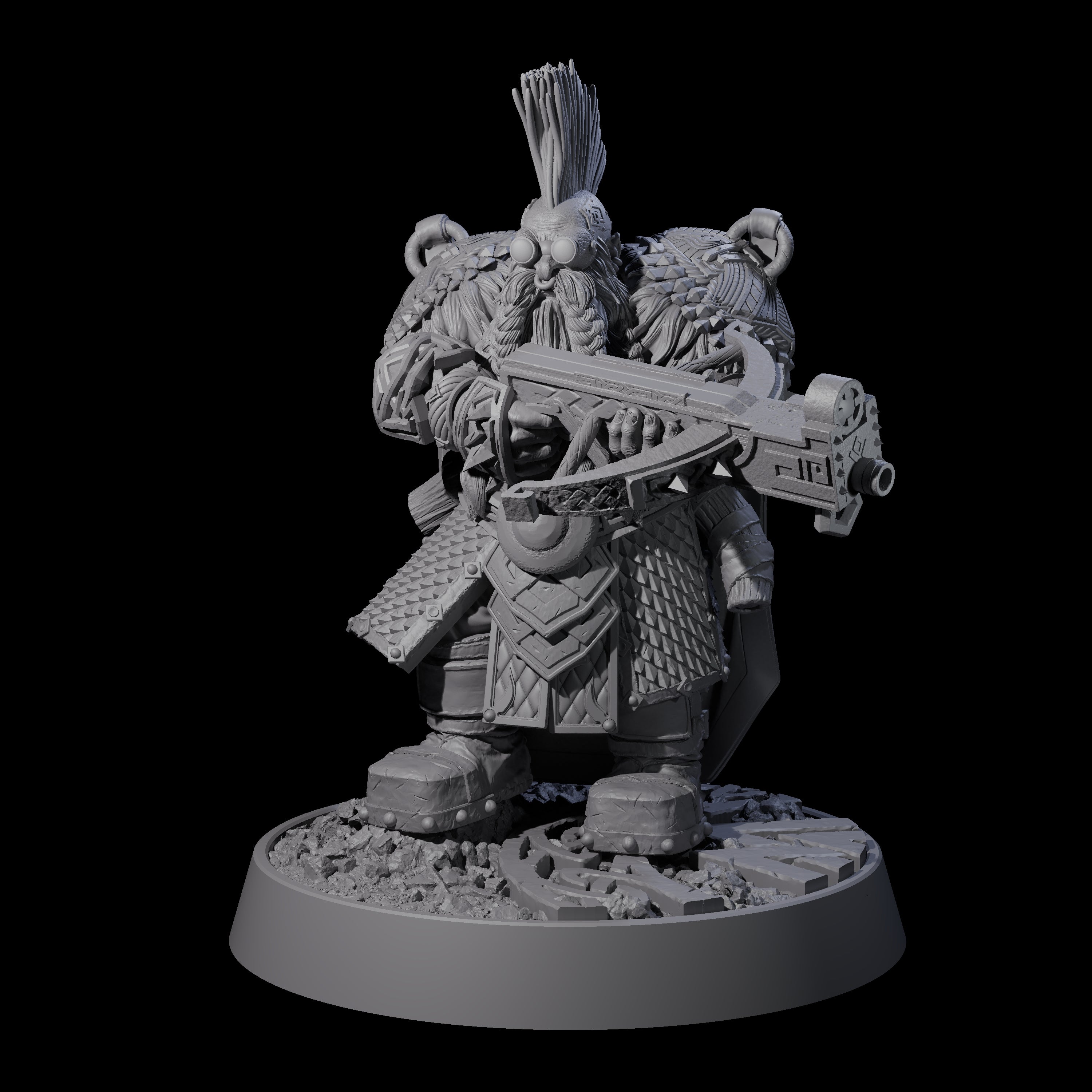 Dwarf Death Paladin D Miniature for Dungeons and Dragons, Pathfinder or other TTRPGs