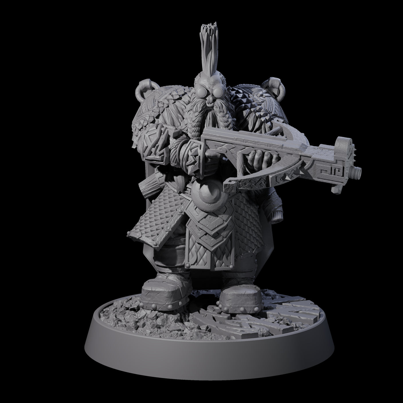 Dwarf Death Paladin D Miniature for Dungeons and Dragons, Pathfinder or other TTRPGs