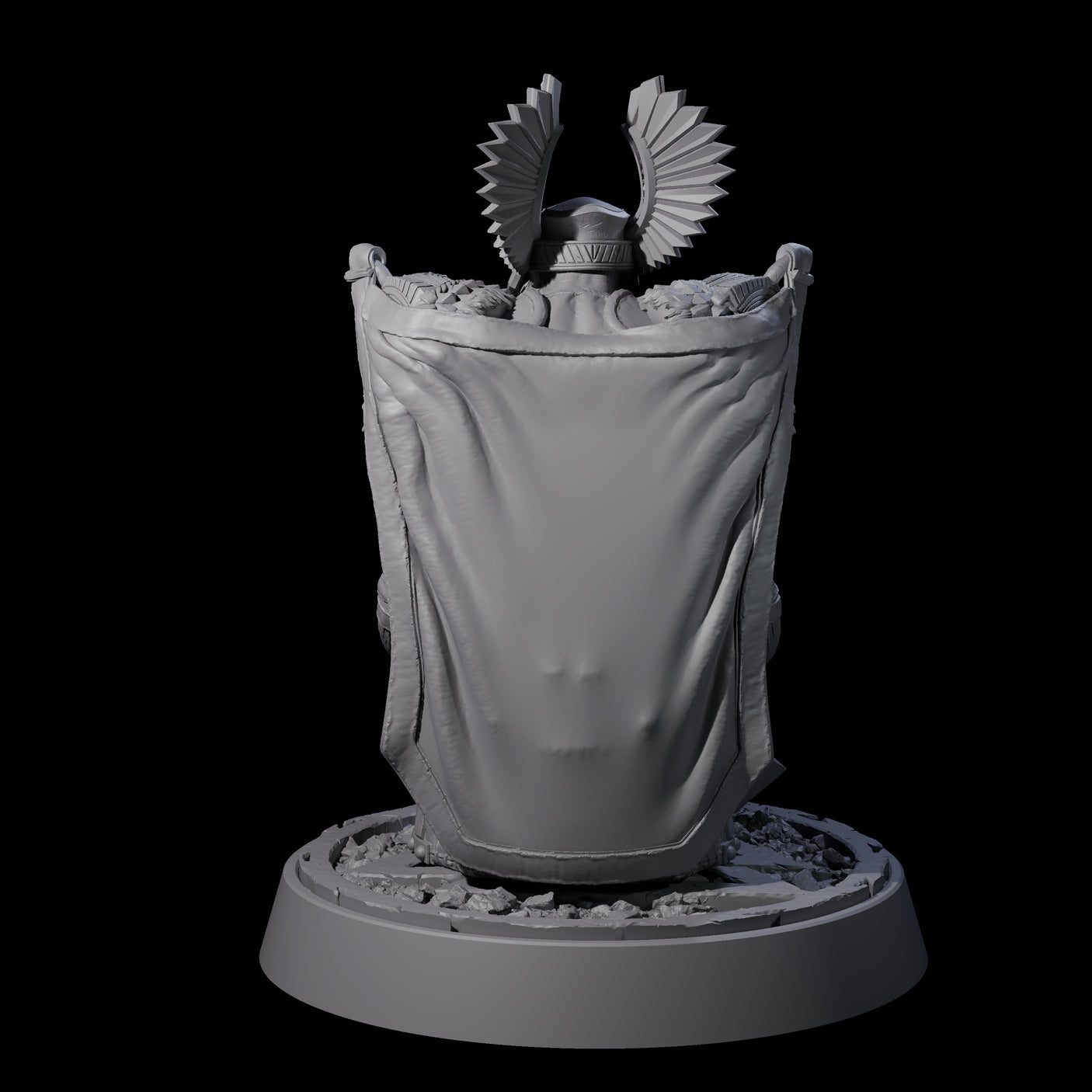Dwarf Death Paladin E Miniature for Dungeons and Dragons, Pathfinder or other TTRPGs