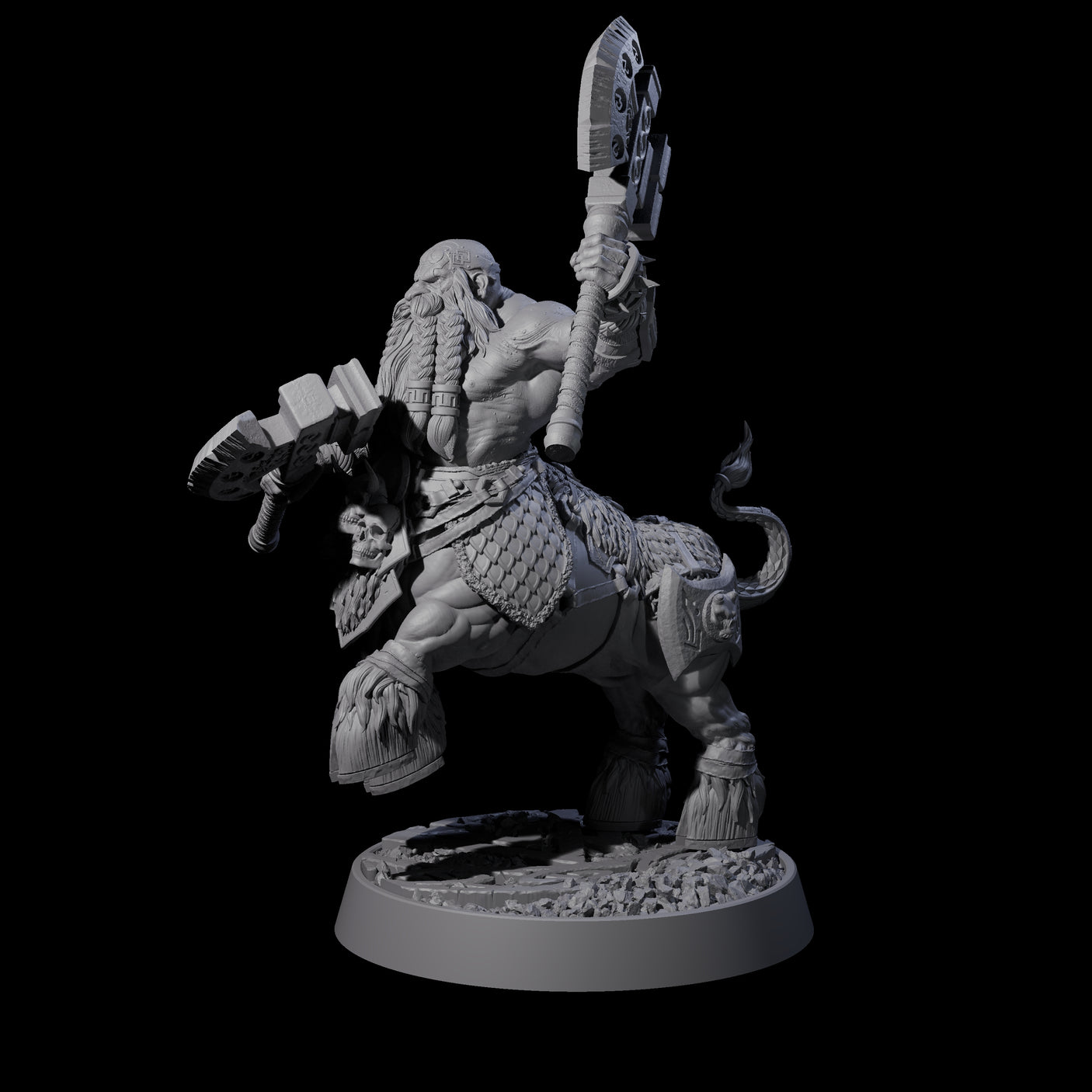 Dwarf Death Paladin F Miniature for Dungeons and Dragons, Pathfinder or other TTRPGs
