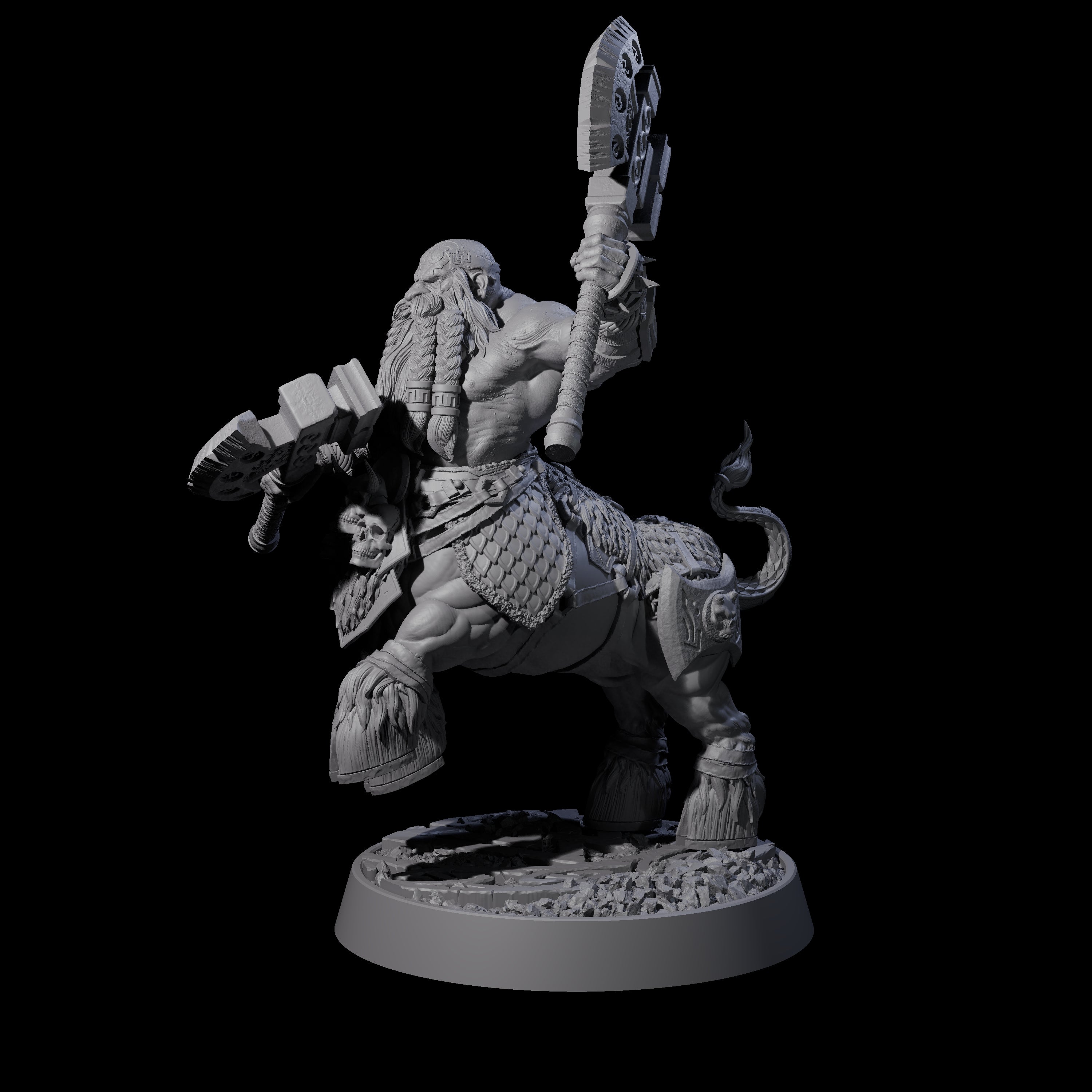 Dwarf Death Paladin F Miniature for Dungeons and Dragons, Pathfinder or other TTRPGs