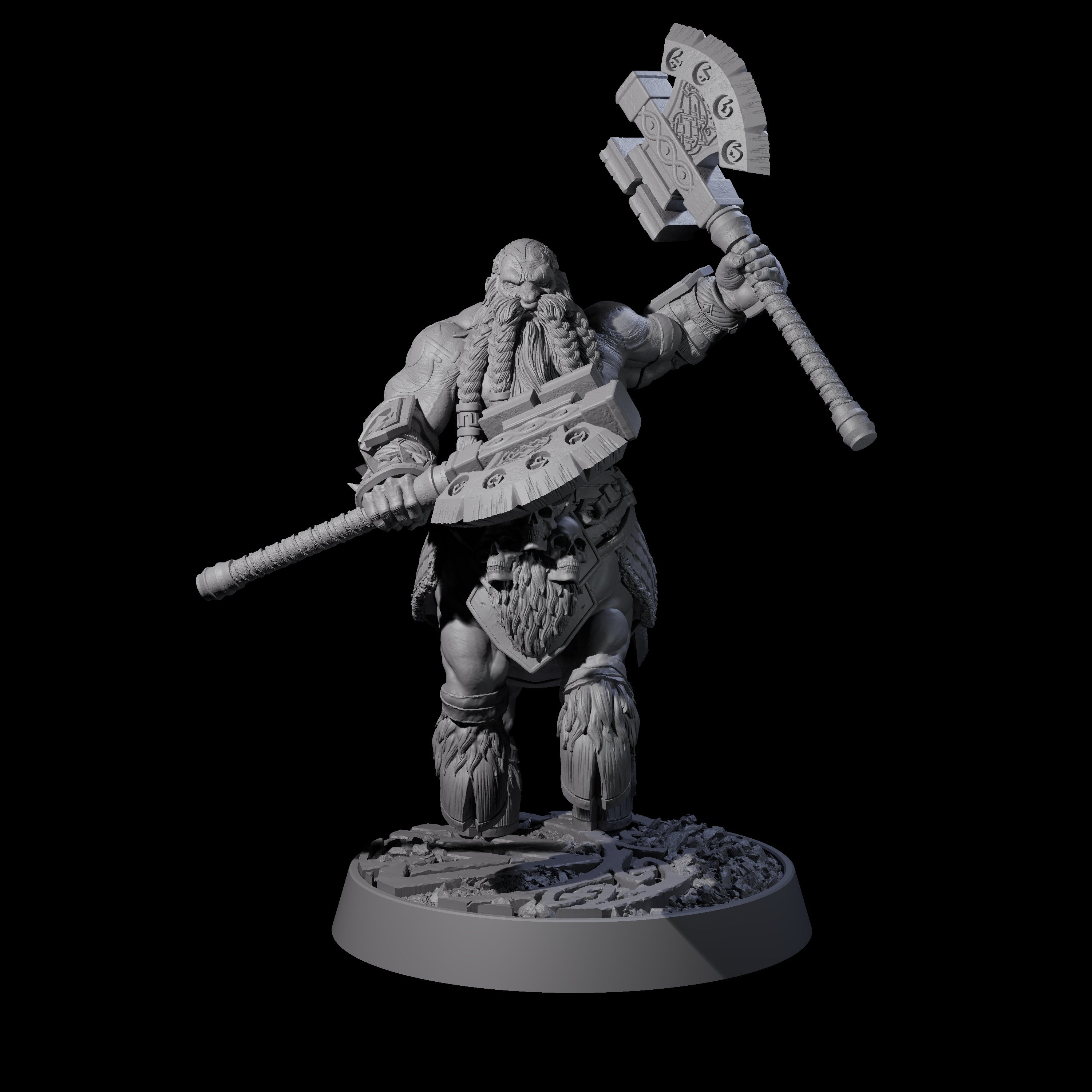 Dwarf Death Paladin F Miniature for Dungeons and Dragons, Pathfinder or other TTRPGs