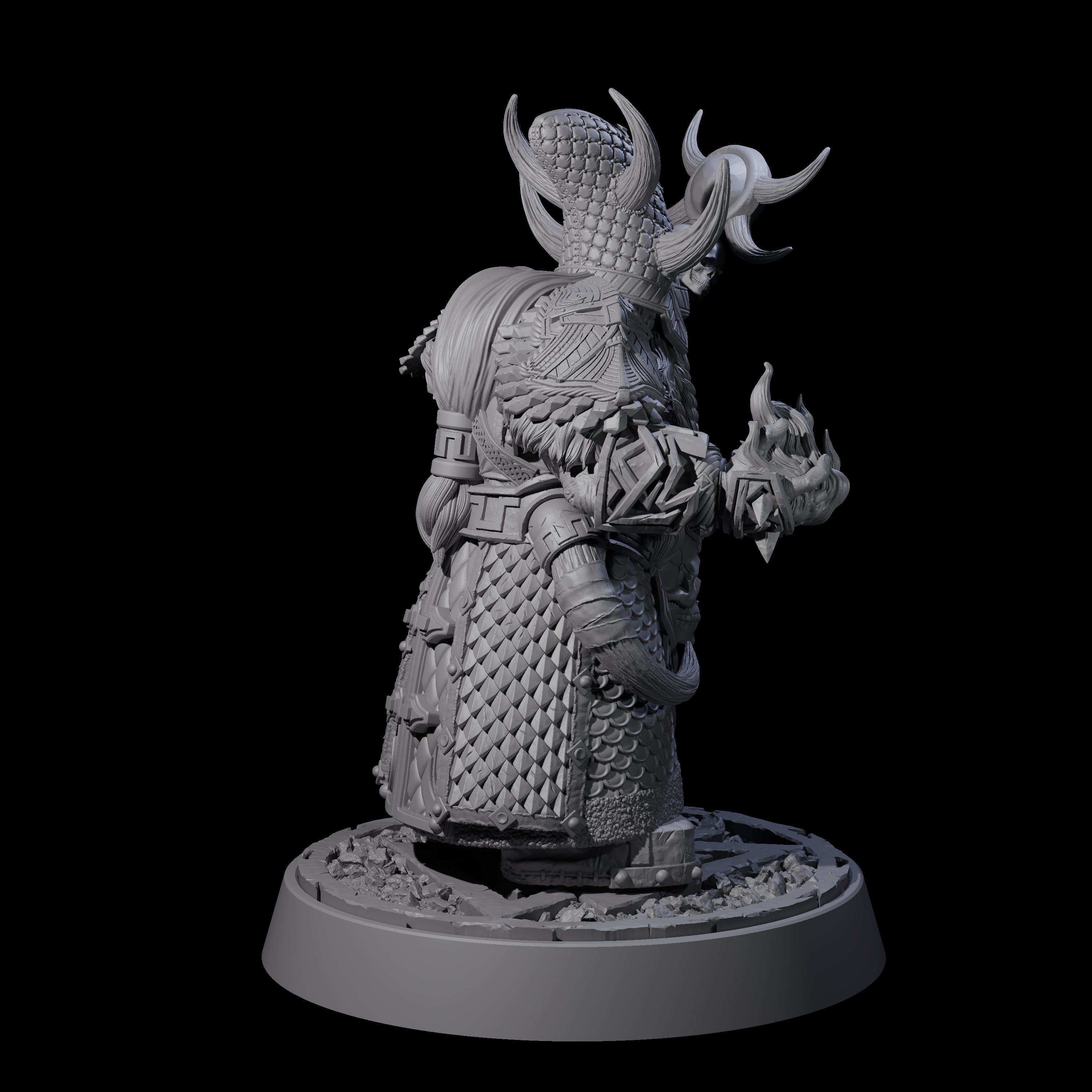 Dwarf Death Paladin G Miniature for Dungeons and Dragons, Pathfinder or other TTRPGs