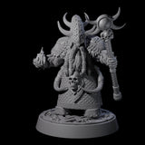 Dwarf Death Paladin G Miniature for Dungeons and Dragons, Pathfinder or other TTRPGs