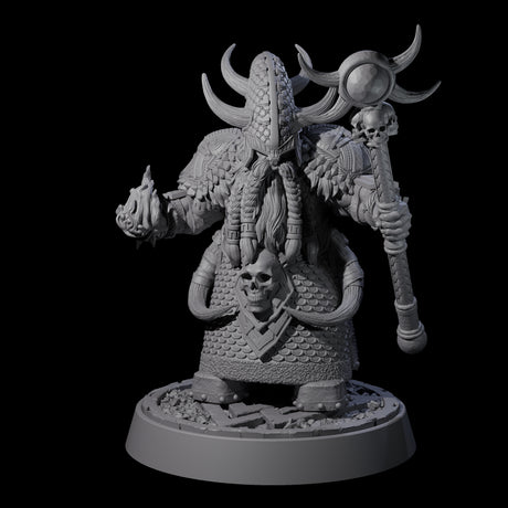 Dwarf Death Paladin G Miniature for Dungeons and Dragons, Pathfinder or other TTRPGs