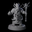 Dwarf Death Paladin G Miniature for Dungeons and Dragons, Pathfinder or other TTRPGs