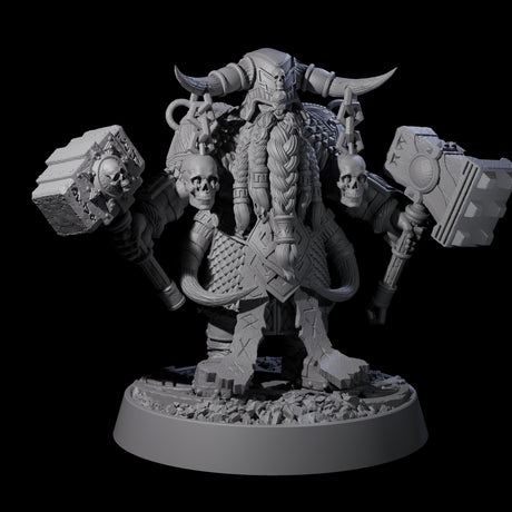 Dwarf Death Paladin H Miniature for Dungeons and Dragons, Pathfinder or other TTRPGs