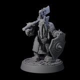 Dwarf Death Paladins Miniature for Dungeons and Dragons, Pathfinder or other TTRPGs