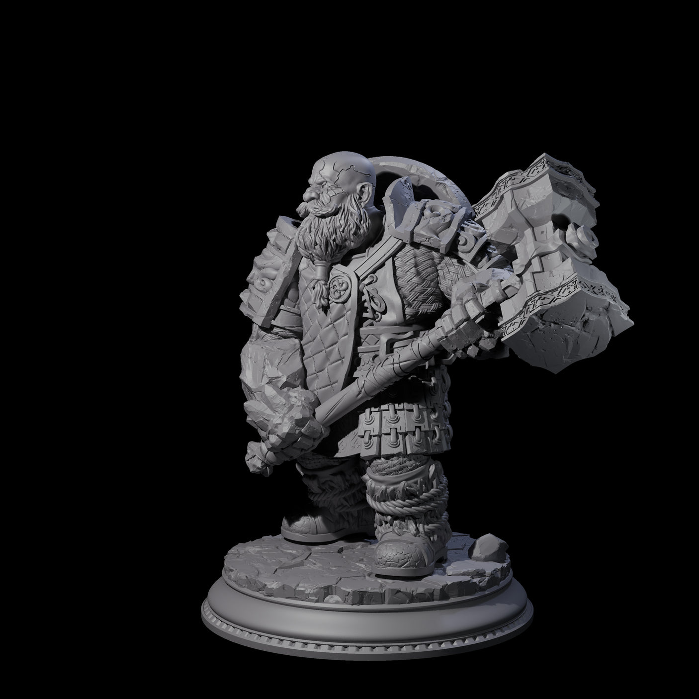 Dwarf Earth Elemental Guardian Miniature for Dungeons and Dragons, Pathfinder or other TTRPGs