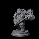 Dwarf Earth Elemental Guardian Miniature for Dungeons and Dragons, Pathfinder or other TTRPGs