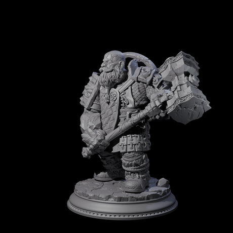 Dwarf Earth Elemental Guardian Miniature for Dungeons and Dragons, Pathfinder or other TTRPGs