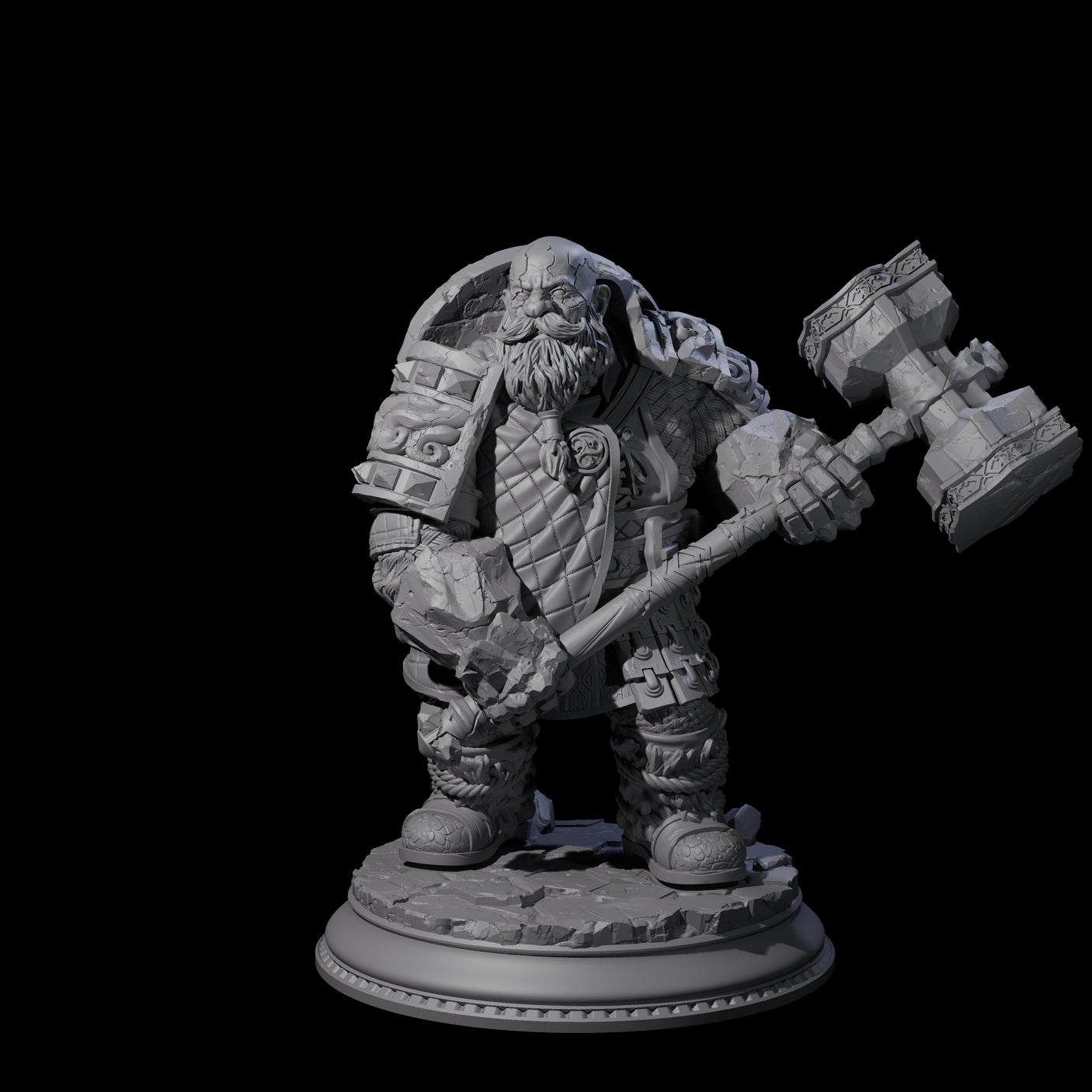 Dwarf Earth Elemental Guardian Miniature for Dungeons and Dragons, Pathfinder or other TTRPGs