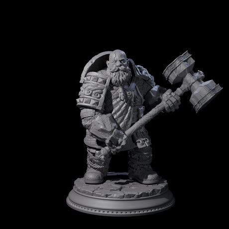 Dwarf Earth Elemental Guardian Miniature for Dungeons and Dragons, Pathfinder or other TTRPGs