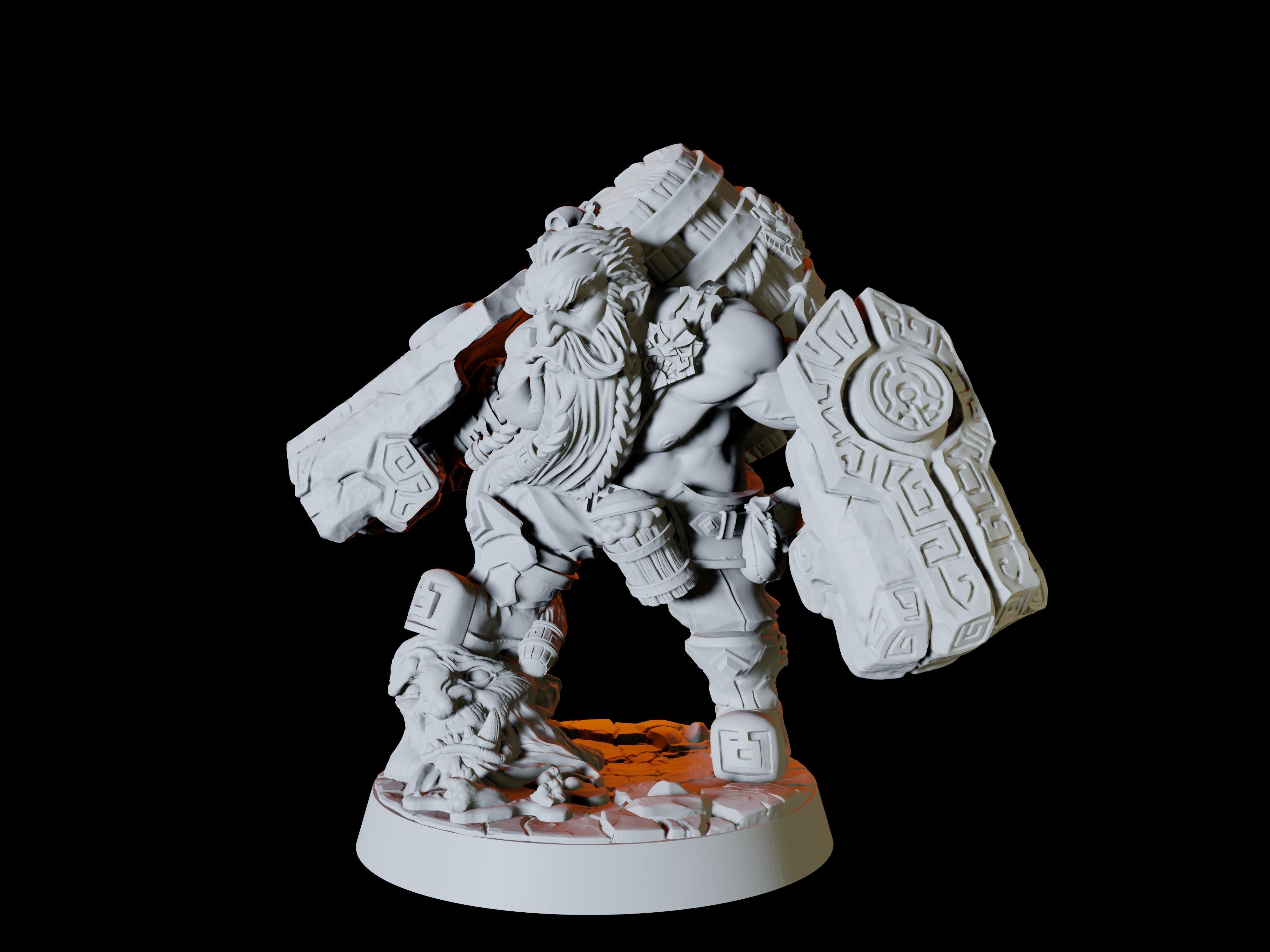 Dwarf Fighter Miniature for Dungeons and Dragons - Myth Forged