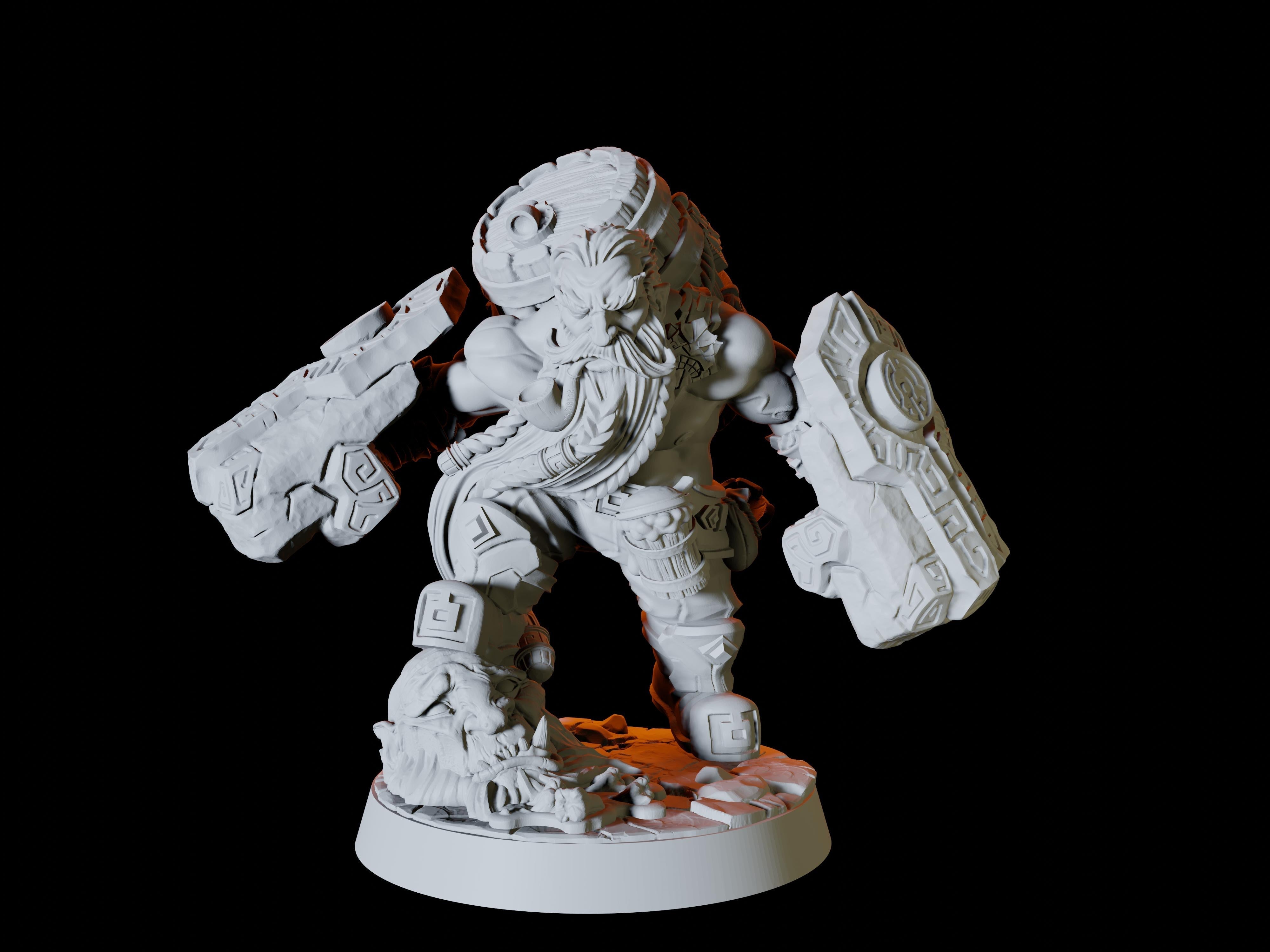 Dwarf Fighter Miniature for Dungeons and Dragons - Myth Forged