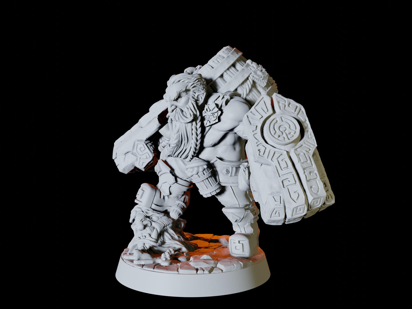 Dwarf Fighter Miniature for Dungeons and Dragons, Pathfinder or other TTRPGs