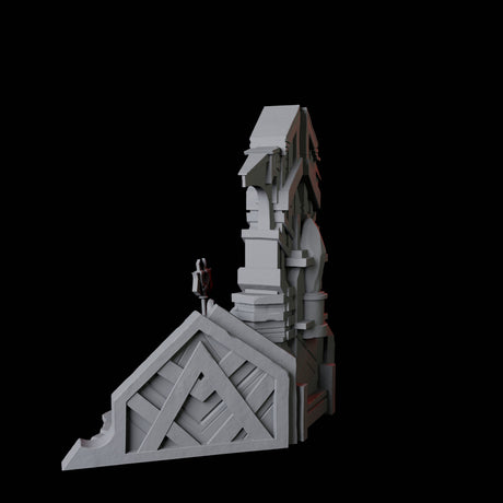 Dwarf High King on Throne Miniature for Dungeons and Dragons, Pathfinder or other TTRPGs