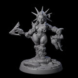 Dwarf Huntress Pin-up Miniature for Dungeons and Dragons, Pathfinder or other TTRPGs