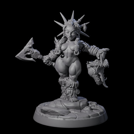 Dwarf Huntress Pin-up Miniature for Dungeons and Dragons, Pathfinder or other TTRPGs