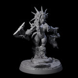 Dwarf Huntress Pin-up Miniature for Dungeons and Dragons, Pathfinder or other TTRPGs
